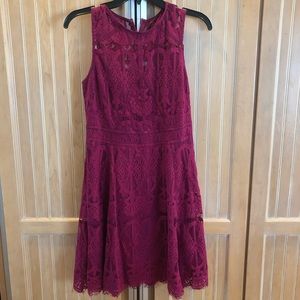 Magenta lace dress